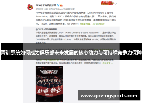 青训系统如何成为俱乐部未来发展的核心动力与可持续竞争力保障
