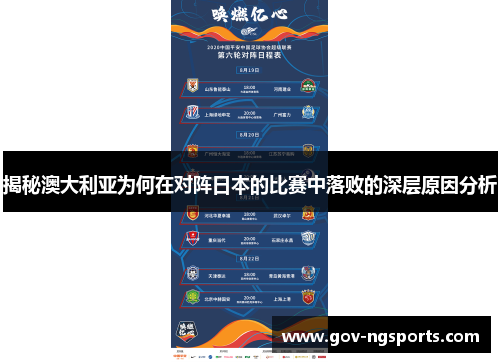 揭秘澳大利亚为何在对阵日本的比赛中落败的深层原因分析